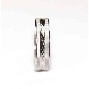 NSA|925: Ring faith record diamond massive 6 mm oblique and horizontal all measures