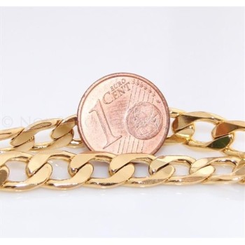 NSA|Collana Uomo o Donna Catena grumetta  da 7 mm  Lamin ORO GIALLO 18k Gold FILLED lunga 60 cm