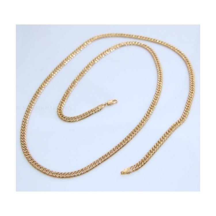 NSA|9 mm  Lamin ORO GIALLO 18k Gold FILLED lunga 80 cm