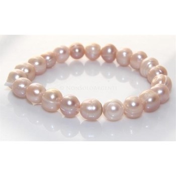 NSA|Bracciale Elastico etnico perle naturali rosate 17
