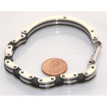 NSA|Acciaio inossidabile : Bracciale Uomo mezza manetta modulare bullonato 19