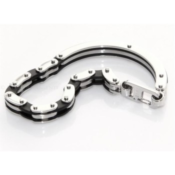 NSA|Acciaio inossidabile : Bracciale Uomo mezza manetta modulare bullonato 19