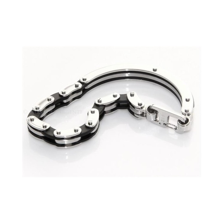 NSA|Acciaio inossidabile : Bracciale Uomo mezza manetta modulare bullonato 19