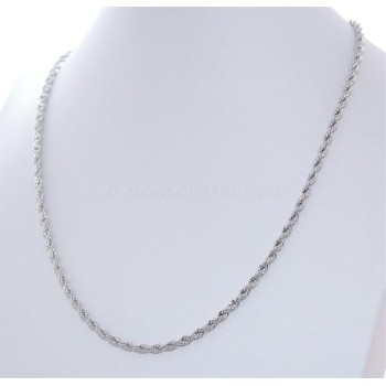 NSA|Bigiotteria : Collana Girocollo o bracciale rope cavetto intrecciato Uomo o donna ottone Laminato ORO 750 18kt