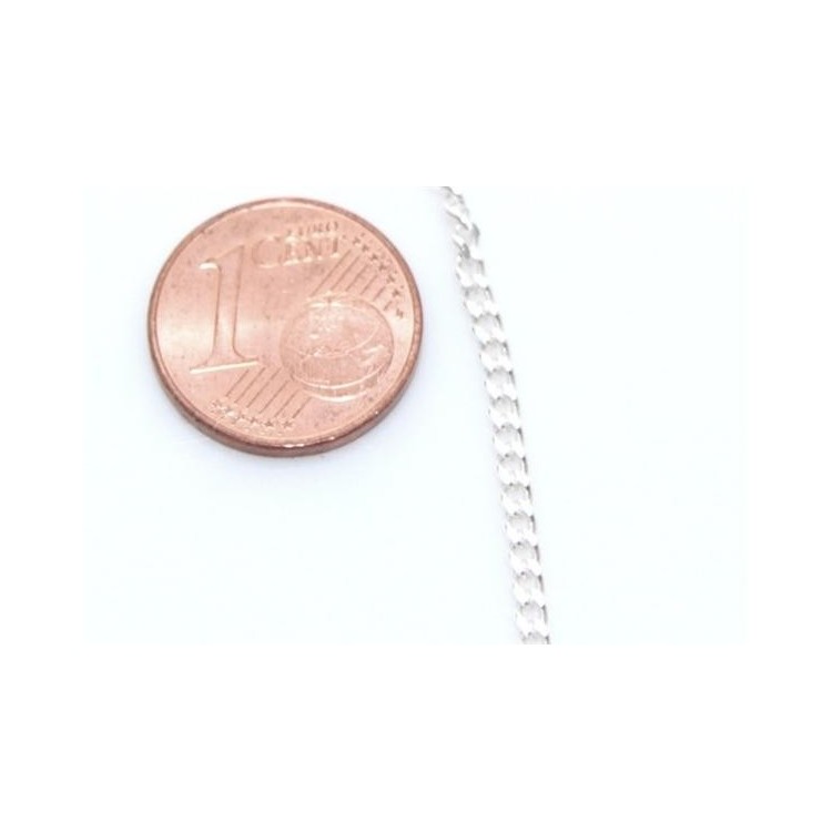 NSA|Girocollo Grumetta Diamantata catenina in ARGENTO 925 chiaro da 2