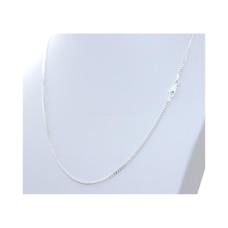 NSA|Girocollo Grumetta Diamantata catenina in ARGENTO 925 chiaro da 2