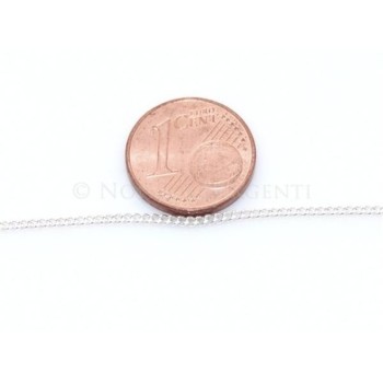 NSA|Girocollo Grumetta Diamantata catenina in ARGENTO 925 chiaro da 1