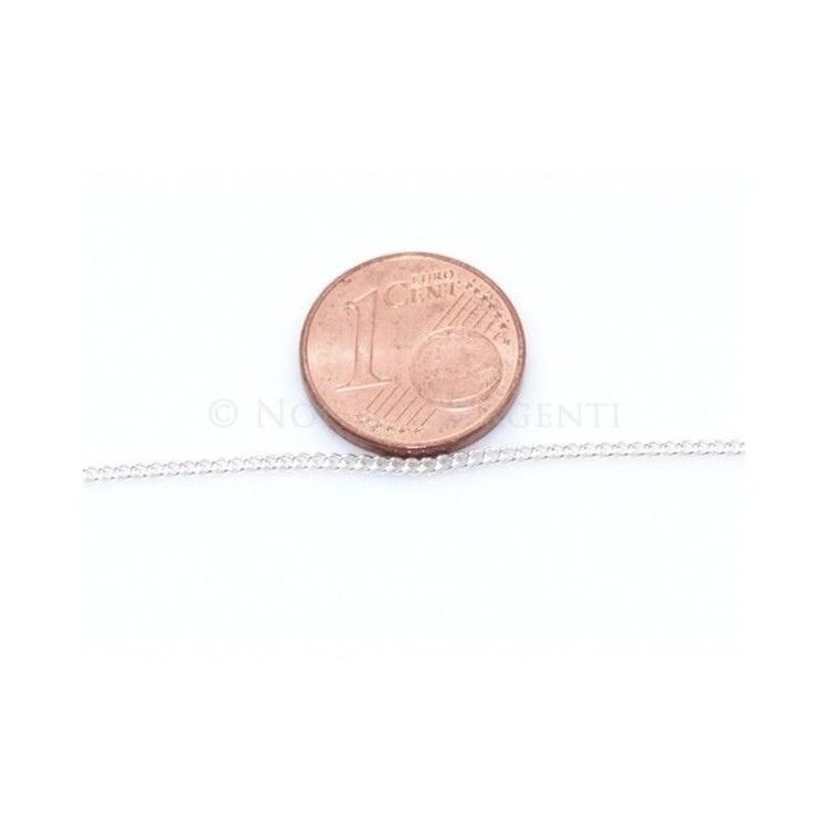 NSA|Girocollo Grumetta Diamantata catenina in ARGENTO 925 chiaro da 1