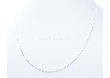 NSA|Girocollo Grumetta Diamantata catenina in ARGENTO 925 chiaro da 1