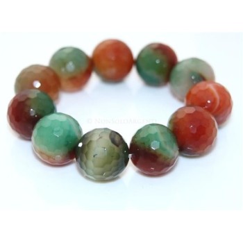 NSA|elastic green orange Brazilian agate large stones bracelet for woman