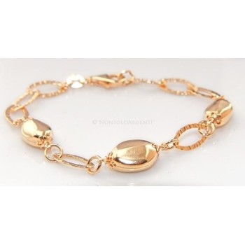 NSA|Argento 925 : Bracciale donna diamantato confetti rod oro giallo