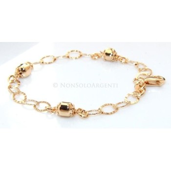 NSA|Argento 925 : Bracciale donna diamantato candies rod oro giallo