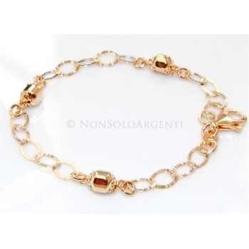 NSA|Argento 925 : Bracciale donna diamantato candies rod oro giallo