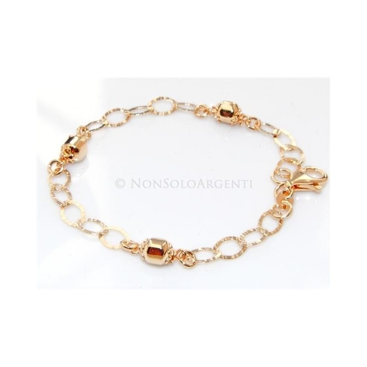 NSA|Argento 925 : Bracciale donna diamantato candies rod oro giallo