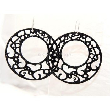 NSA|Argento 925 Italiano : Orecchini tondi taglio laser 6