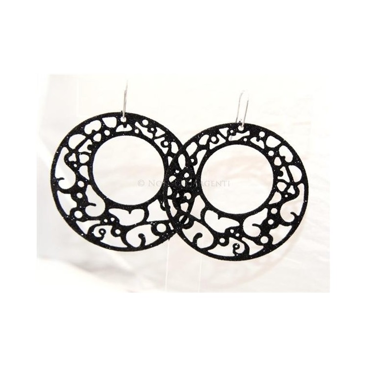 NSA|Argento 925 Italiano : Orecchini tondi taglio laser 6