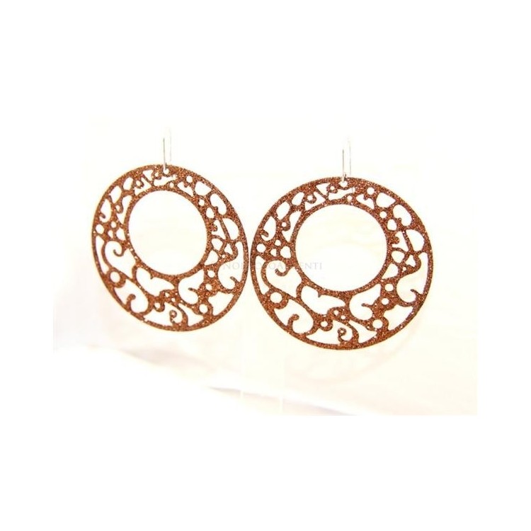 NSA|Argento 925 Italiano : Orecchini tondi taglio laser 6