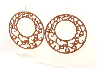 NSA|Argento 925 Italiano : Orecchini tondi taglio laser 6