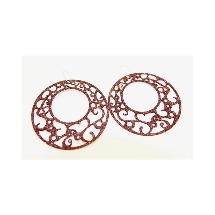 NSA|Argento 925 Italiano : Orecchini tondi taglio laser 6