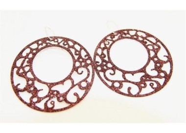 NSA|Argento 925 Italiano : Orecchini tondi taglio laser 6