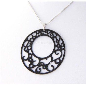 NSA|Argento 925 Italiano : Pendente ciondolo tondo taglio laser 6