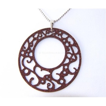 NSA|Argento 925 Italiano : Pendente ciondolo tondo taglio laser 6