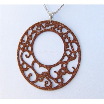 NSA|Argento 925 Italiano : Pendente ciondolo tondo taglio laser 6