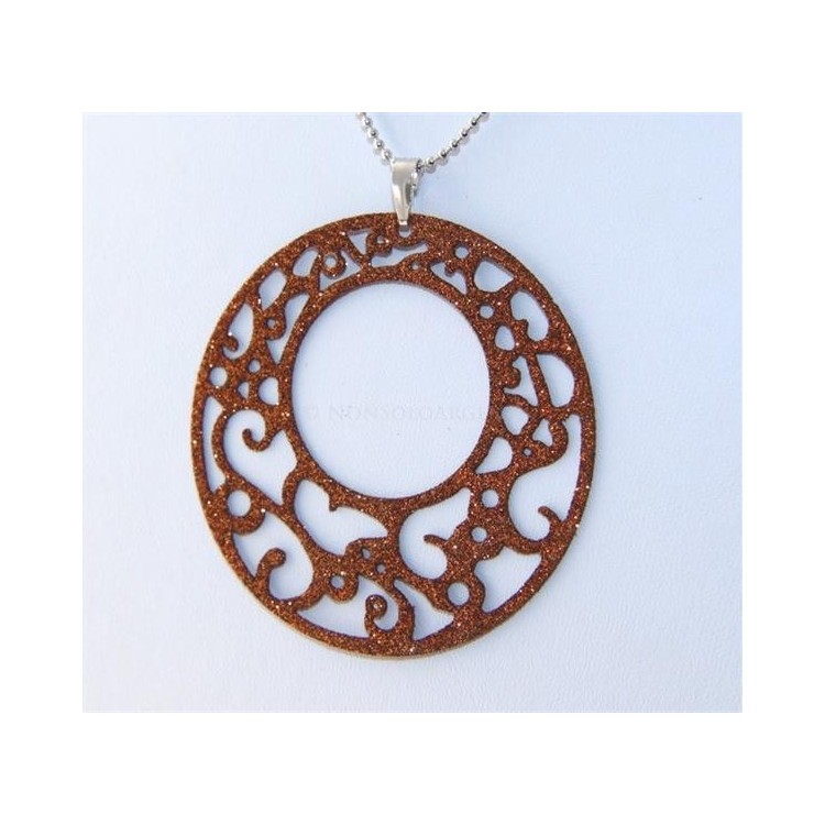 NSA|Argento 925 Italiano : Pendente ciondolo tondo taglio laser 6