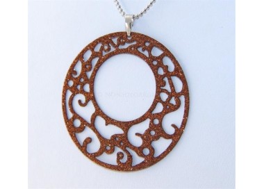 NSA|Argento 925 Italiano : Pendente ciondolo tondo taglio laser 6