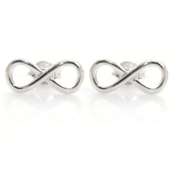 NSA|Argento 925 : orecchini uomo o donna con il simbolo dell' infinito