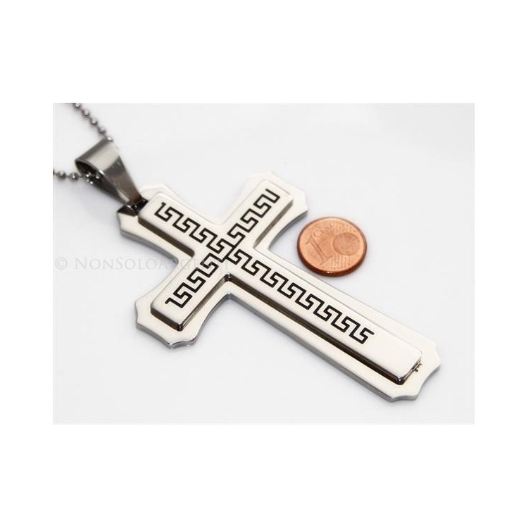 NSA| croce con greca colore nero