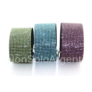 NSA|Bigiotteria : Bracciale polsino a 15 File di strass Vari colori