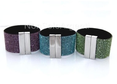 NSA|Bigiotteria : Bracciale polsino a 15 File di strass Vari colori