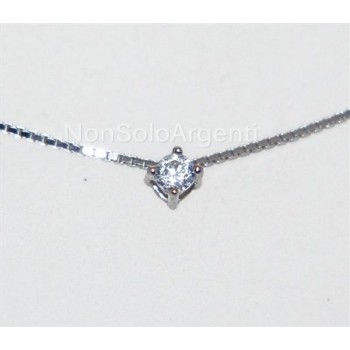 NSA|Argento 925 : Collana Collier uomo donna punto luce brillante zircone bianco 2