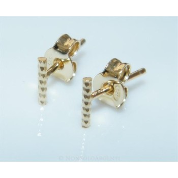 NSA|Orecchino singolo o paio Uomo o  Donna Argento 925 ITALIANO a T barretta oro giallo  Piccola