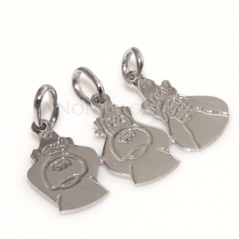 NSA|argento 925 - 3 ciondoli da spezzare con le scimmie per famiglia amici