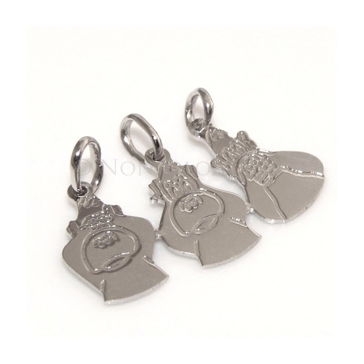 NSA|argento 925 - 3 ciondoli da spezzare con le scimmie per famiglia amici