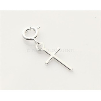 NSA|ARGENTO 925: Charme completo di gancetto con Croce