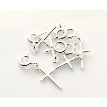 NSA|ARGENTO 925: Charme completo di gancetto con Croce