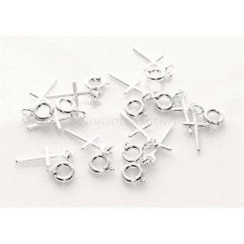 NSA|ARGENTO 925: Charme completo di gancetto con Croce