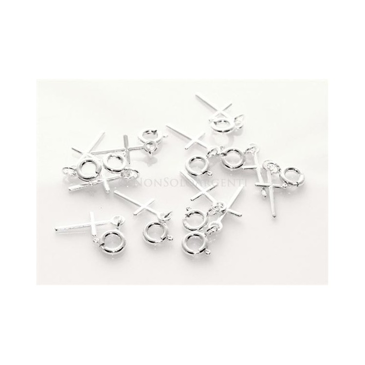 NSA|ARGENTO 925: Charme completo di gancetto con Croce