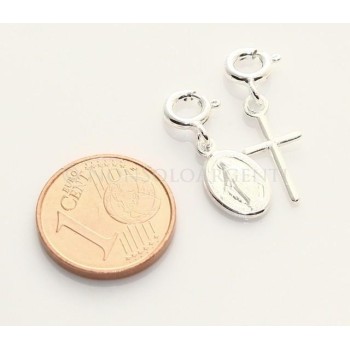 NSA|925 silver cross charm pendants 2 or 3 pieces with hook