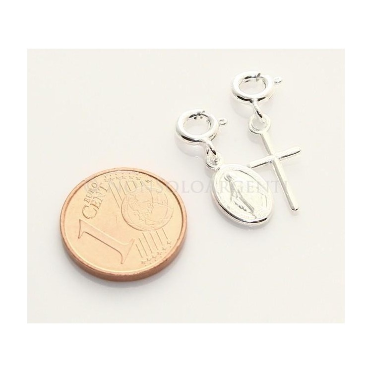 NSA|925 silver cross charm pendants 2 or 3 pieces with hook