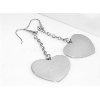 NSA|Acciaio 316L  : Esclusivi orecchini con ciondoli a cuore grande