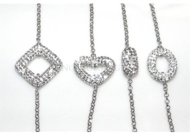 NSA|Argento 925 : Bracciale rolo' donna con centrale a pave' di zirconi fronte e retro