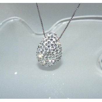 NSA|Girocollo veneziano in argento 925 con GOCCIA passante di zirconi in cofanetto