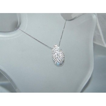 NSA|Girocollo veneziano in argento 925 con GOCCIA passante di zirconi in cofanetto