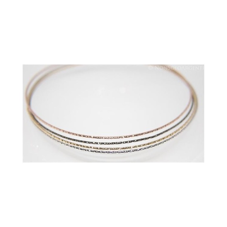NSA|Argento 925 : Bracciale donna cerchio bangle diamantato in 4 colori !!!