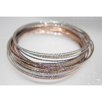 NSA|Argento 925 : Bracciale donna cerchio bangle diamantato in 4 colori !!!