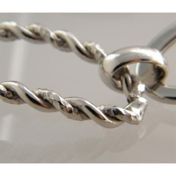 NSA|Argento 925 : Bracciale donna con maglia ovale liscia diamantata